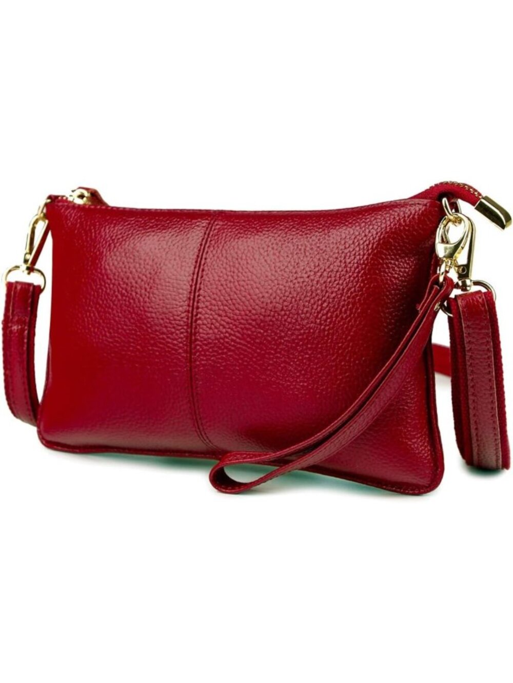 Stylish Genuine Leather Clutch Wallet for Women - Wristlet, Crossbody, Shoulder